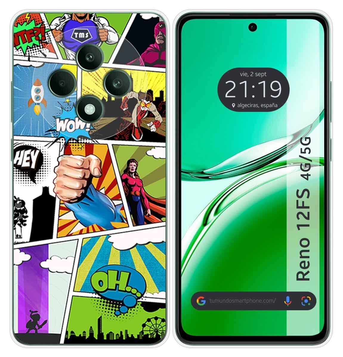 Custodia In Silicone Per Oppo Reno 12FS 4G / 12 FS 5G Design Comic Disegni