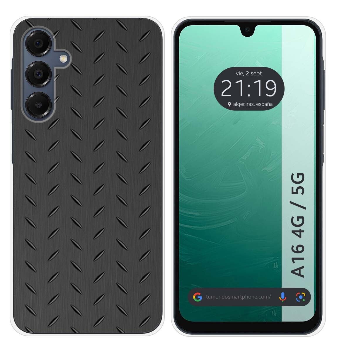 Cover Silicone per Samsung Galaxy A16 4G/5G Disegno Metallo Disegni
