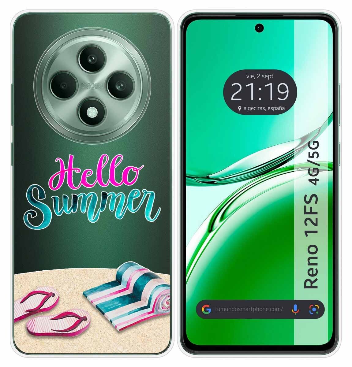 Cover Silicone Trasparente per Oppo Reno 12fs 4g/12 FS 5g Disegno Summer Dib
