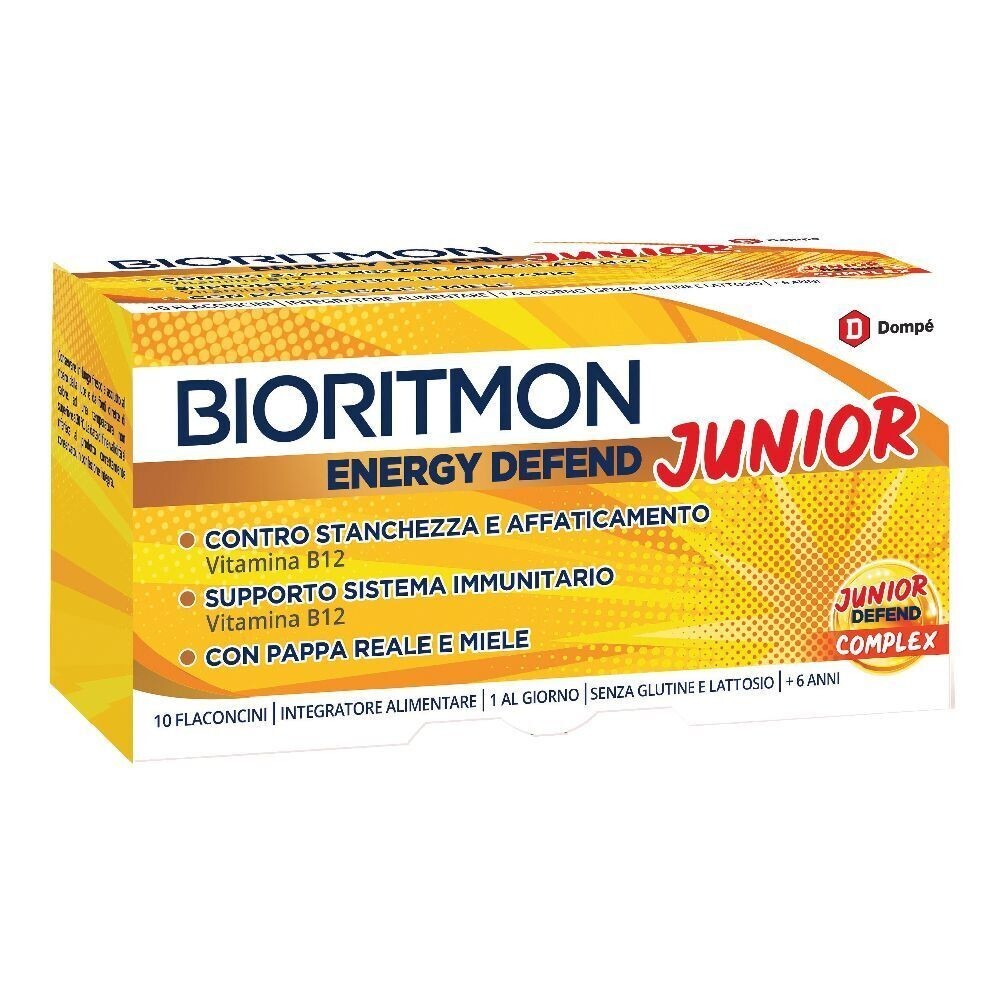 Dompè Bioritmon Energy Defend Junior  10 Flaconcini Stanchezza Immunitario