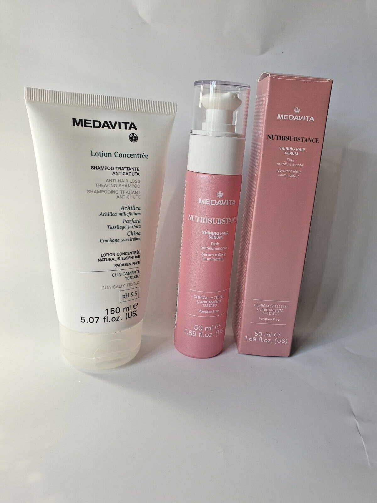Medavita Lotion Concentree Shampoo Anticaduta  150ml nutrisubstance ilisir 50ml
