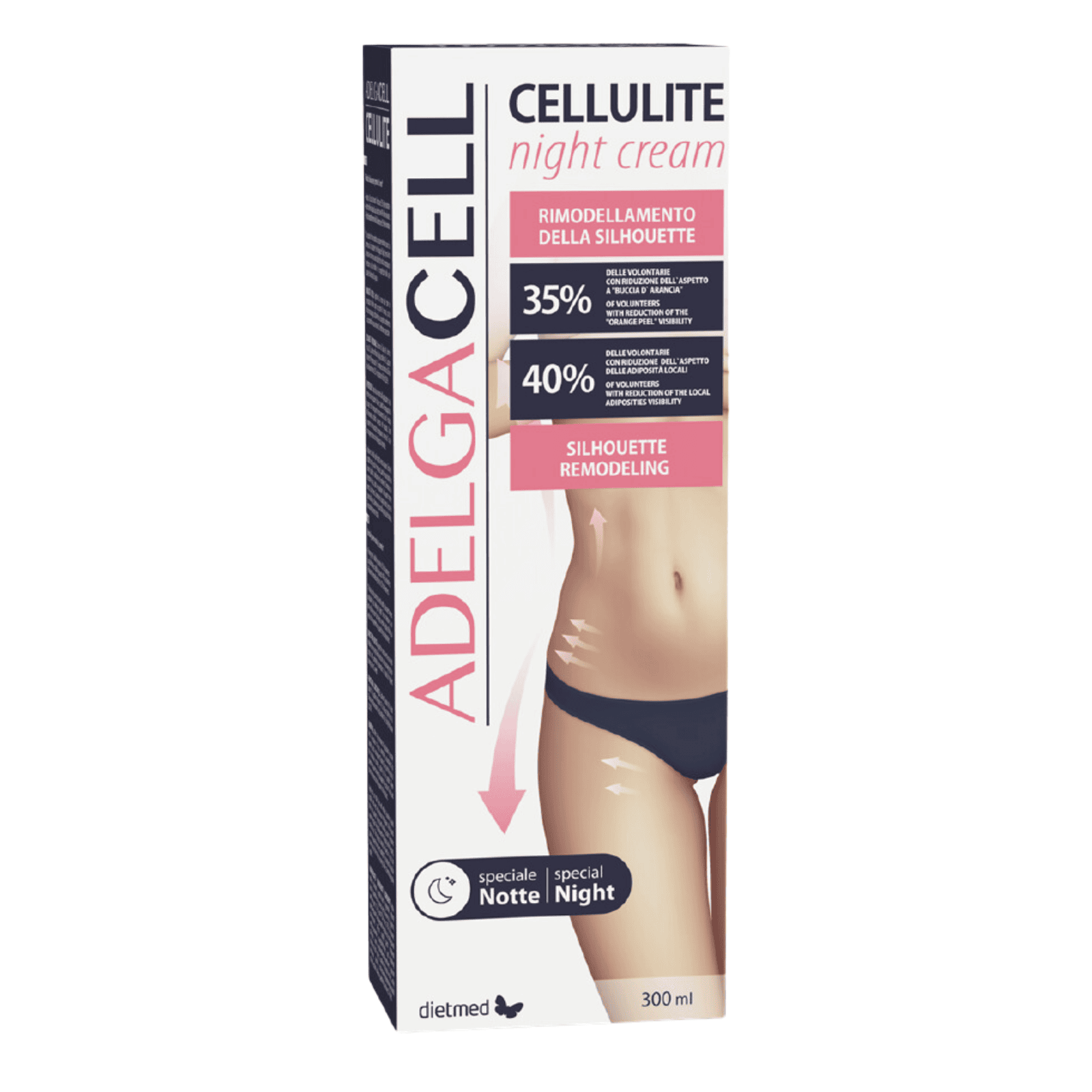 DietMed Adelgacell Cellulite Night Cream 300 ml Crema anticellulite