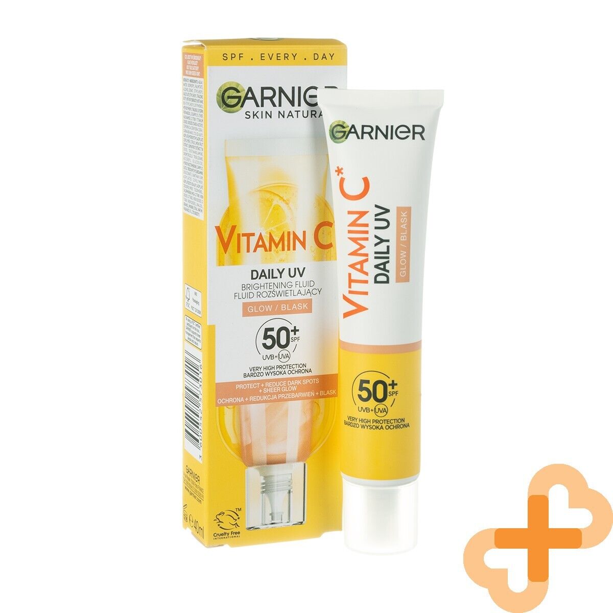 GARNIER VITAMINA C Fluido Viso Illuminante Levigante Giornaliero SPF 50+ 40 Ml