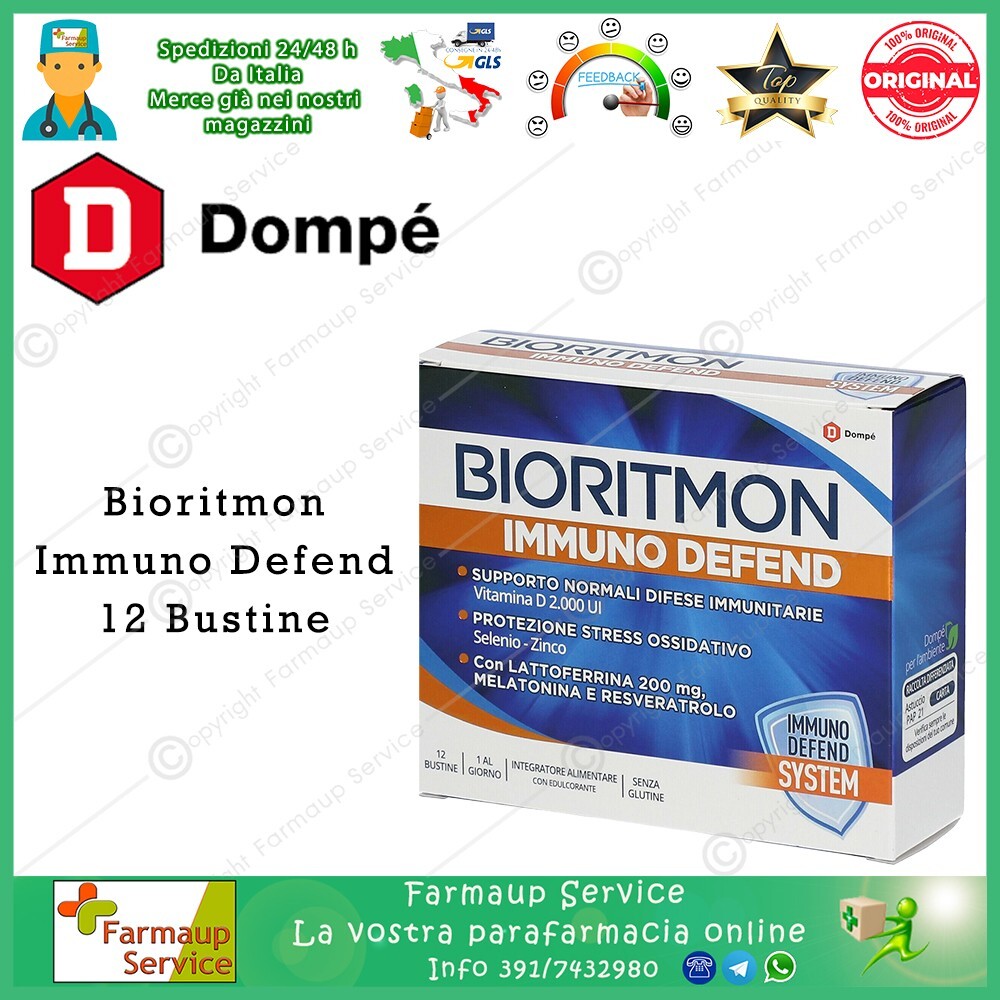 Dompè Bioritmon Immuno Defend 12 Bustine Supporta Difese Immunitarie
