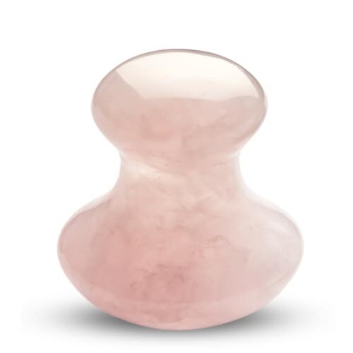 Massaggiatore Viso Quarzo Rosa Champi Gua Sha Quarzo Rosa Fungo in Pietra (o7h)
