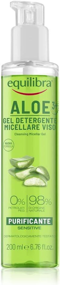 EQUILIBRA GEL DETERGENTE ALL'ALOE VERA MICELLARE - GEL DETERGENTE VISO ALOE VERA