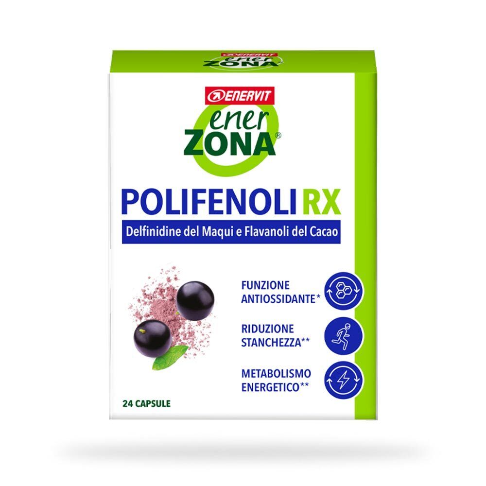 Enerzona Polifenoli Rx Integratore Antiossidante, 24 Capsule