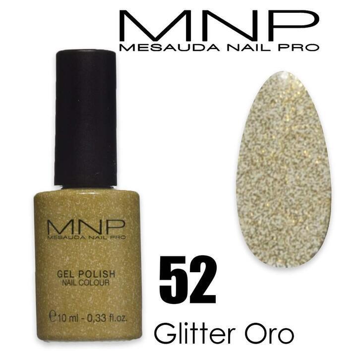 Mesauda 10 ml gel polish 052 glitter oro