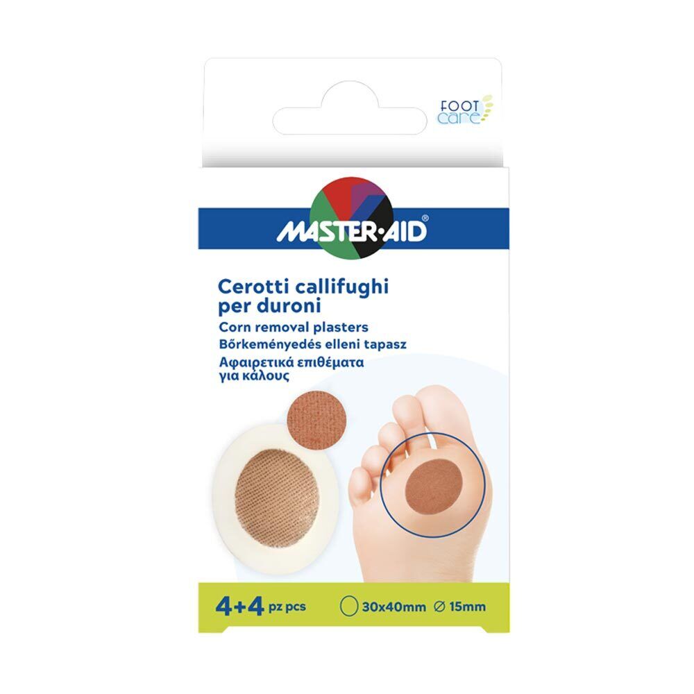 Master-Aid Foot Care - Cerotti Callifughi per duroni, 4+4 cerotti