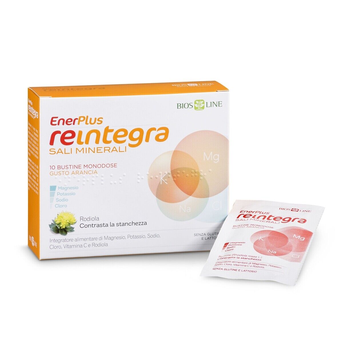 Bios Line EnerPlus - Reintegra Integratore Energetico di Sali Minerali, 20 Buste