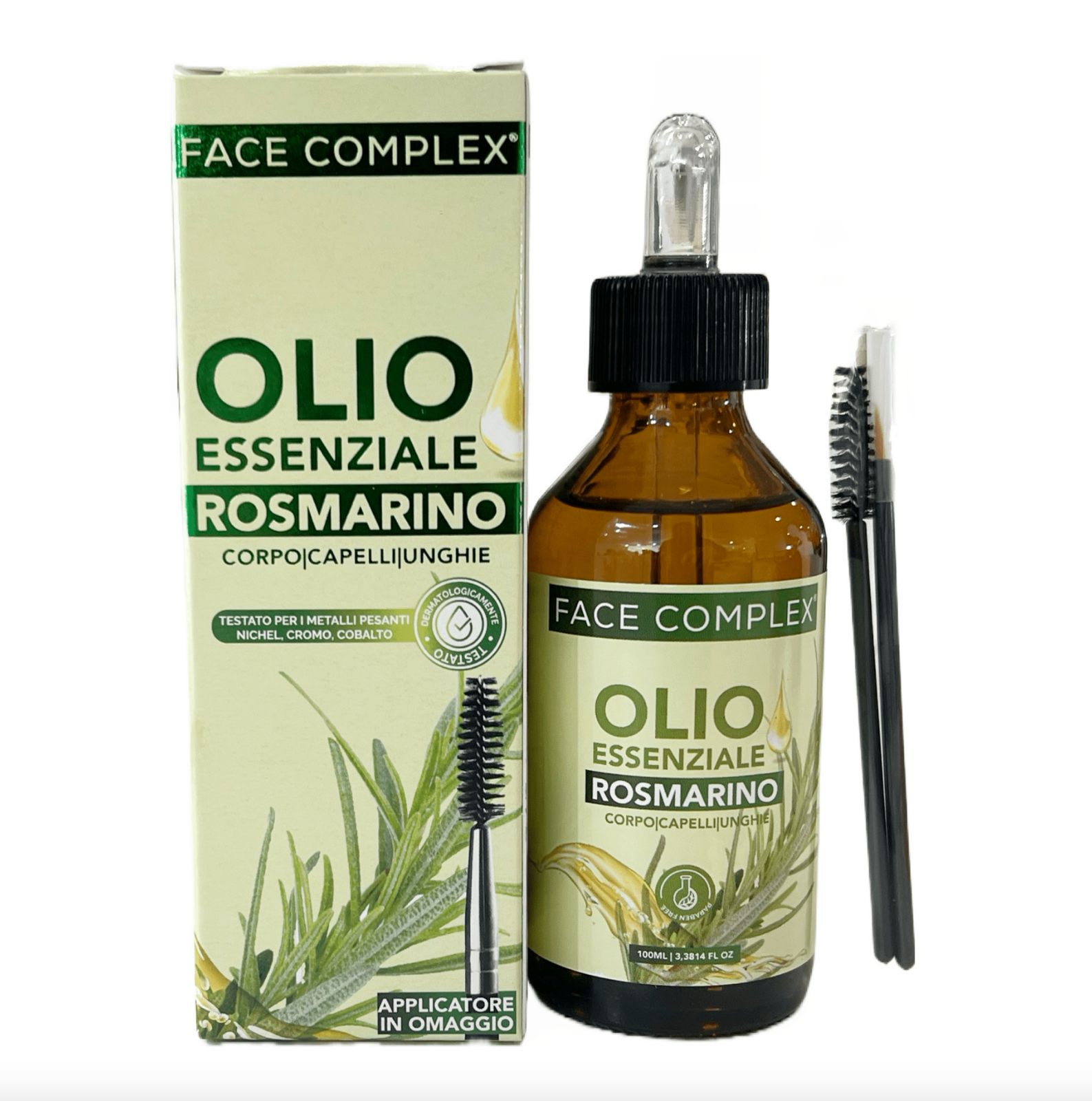 Face Complex Olio Essenziale di Rosmatino Corpo Capelli e Unghie con Applicatore