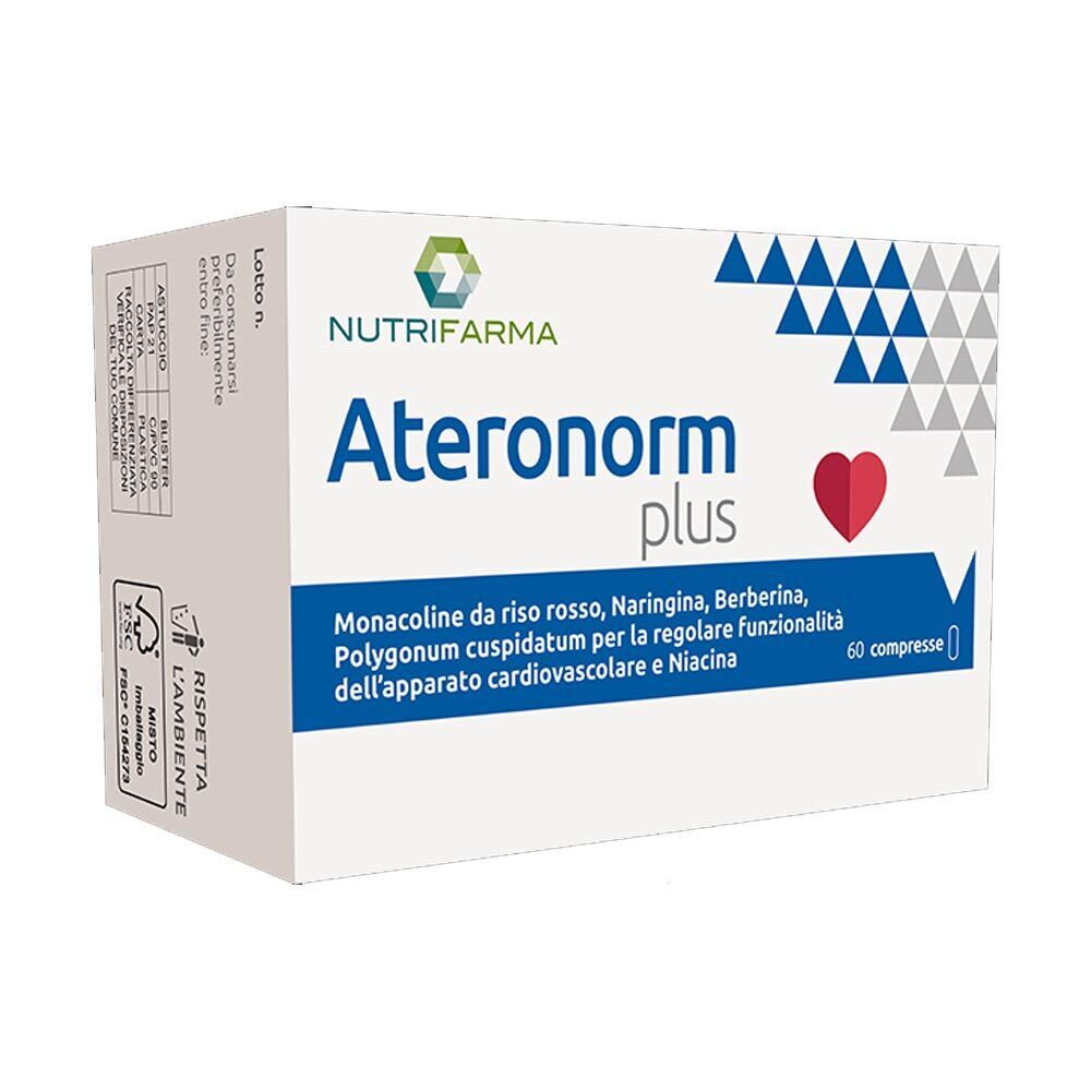Nutrifarma Ateronorm Plus Integratore Funzionalità Cardiovascolare, 60 Compresse
