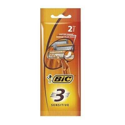 Bic Sensitive 3 Pack de 2 Maquinillas de Afeitar Desechables de 3 Hojas - Tira L