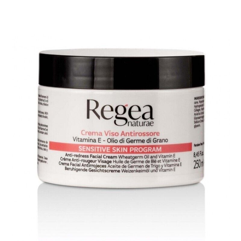 Regea Crema Viso Antirossore con Vitamina E e Olio di Germe di Grano 250ml
