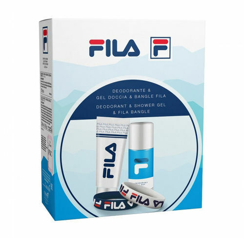 Cofanetto FILA Deodorante Uomo + Gel Doccia + Bracciale + Campioncini Regalo
