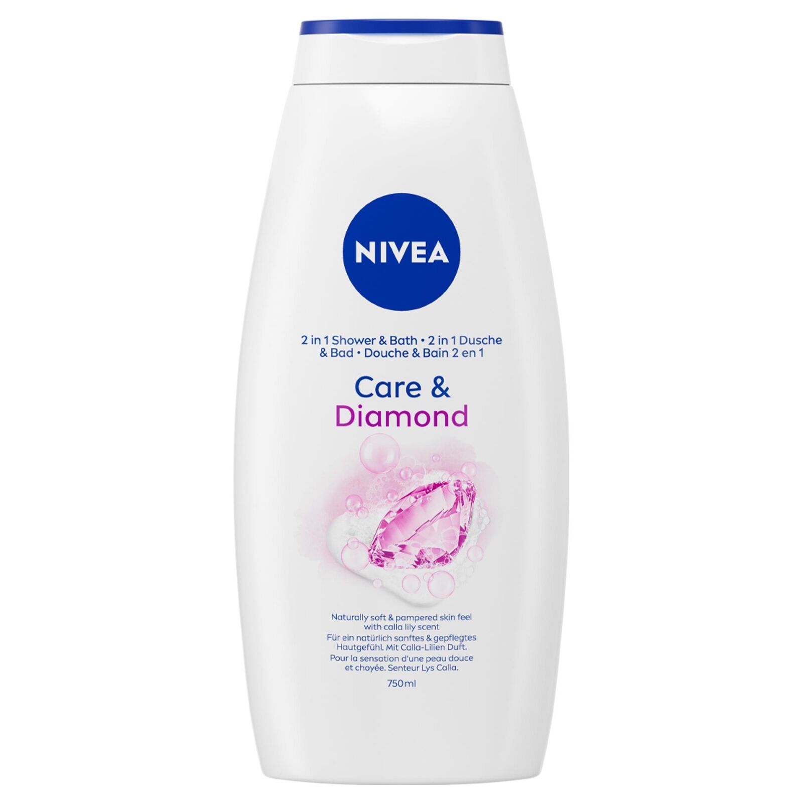 NIVEA BAGNO DOCCIA CARE E DIAMOND 750ML IDRATAZIONE PROFONDA E LUMINOSITÀ