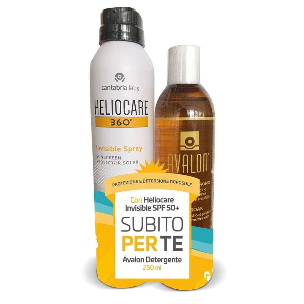 Heliocare 360° Invisible Spray SPF50+ 200ml + Avalon Detergente 250ml