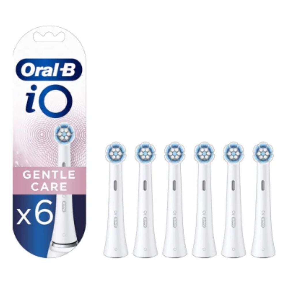 Oral-B iO Testine Di Ricambio Gentle Care, 6 Pezzi