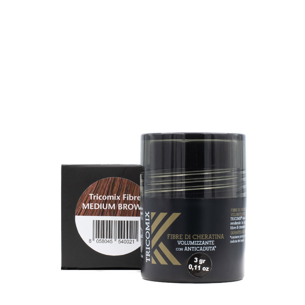 Tricomix Fibre Di Cheratina Medium Brown 3gr  - fibre di cheratina volumizzanti