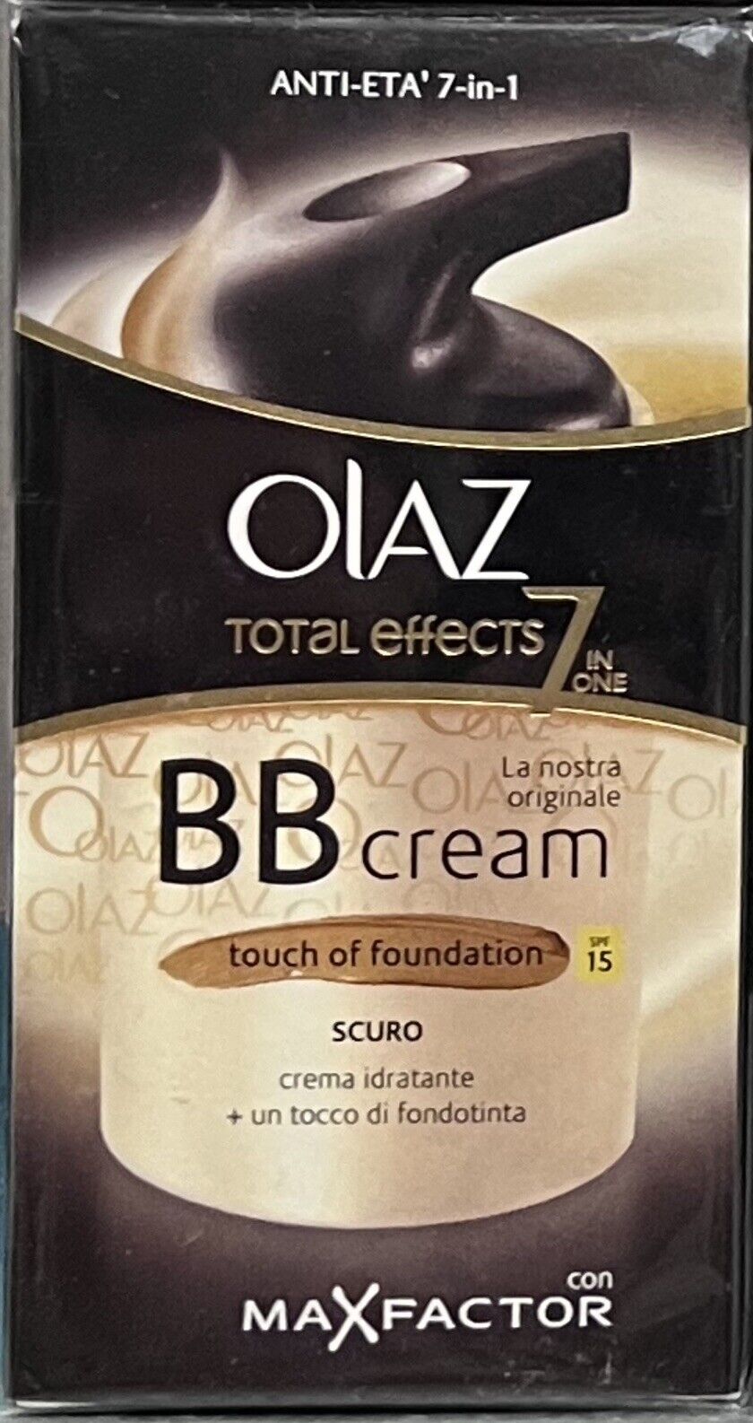 OLAZ TOTAL EFFECT  7IN1 BB CREMA IDRATANTE VISO CON FONDOTINTA SCURO SPF15 50ML