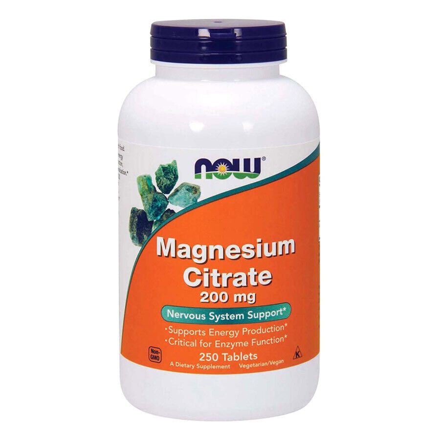 Now Foods  magnesio citrato  200 mg  250 compresse NOW1292