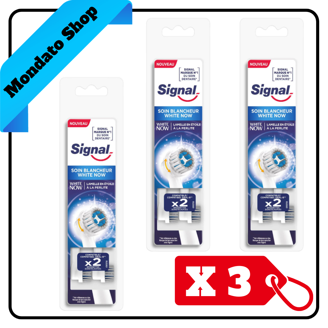 SIGNAL SOIN BLANCHEUR WHITE NOW RICAMBI SPAZZOLINO 2 PZ (X3)