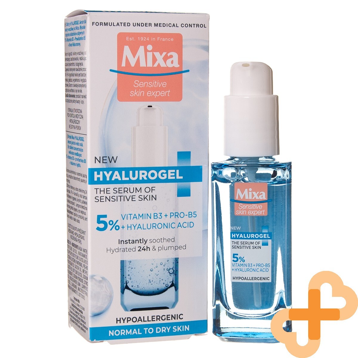 Mixa Hyalurogel Serum per pelli sensibili, 30 ml viso ipoallergenico fresco