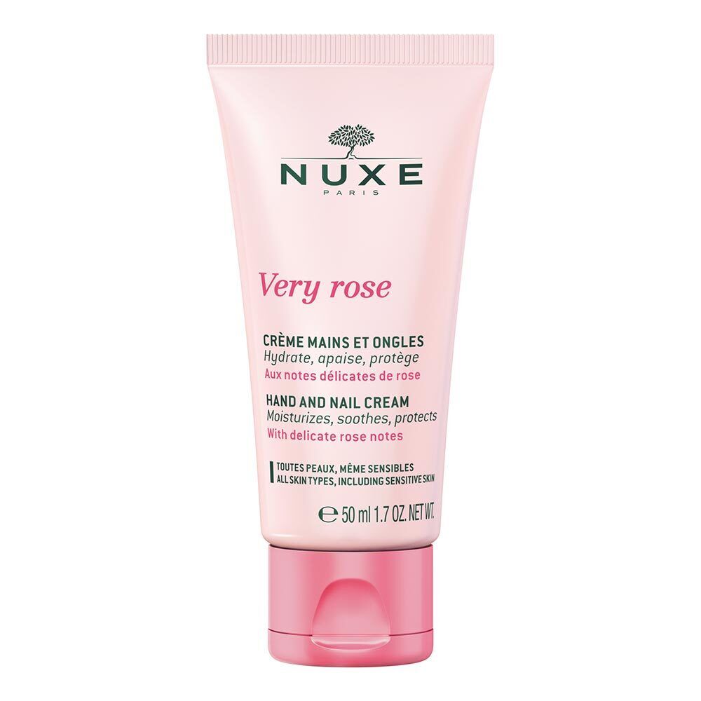 Nuxe Very Rose - Crema Mani e Unghie Idratante e Lentiva, 50ml