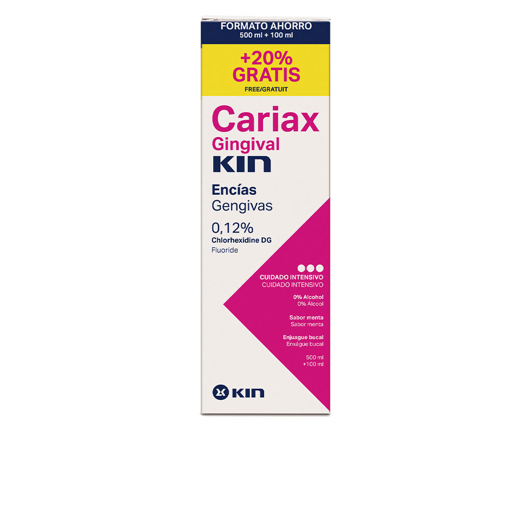 Igiene Kin unisex CARIAX GINGIVAL enjuague bucal 500 ml + 100 ml