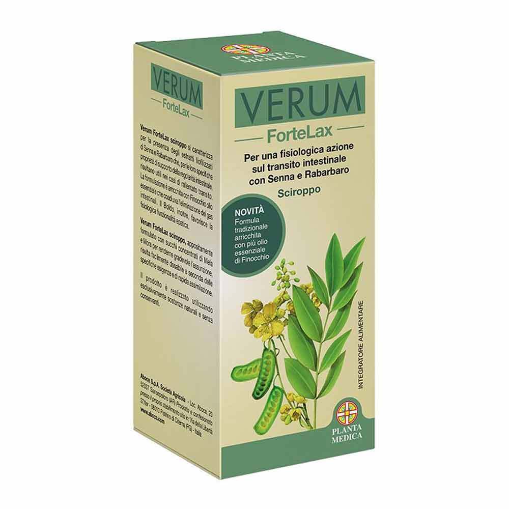 Planta Medica Verum Fortelax Sciroppo Integratore Transito Intestinale, 126g