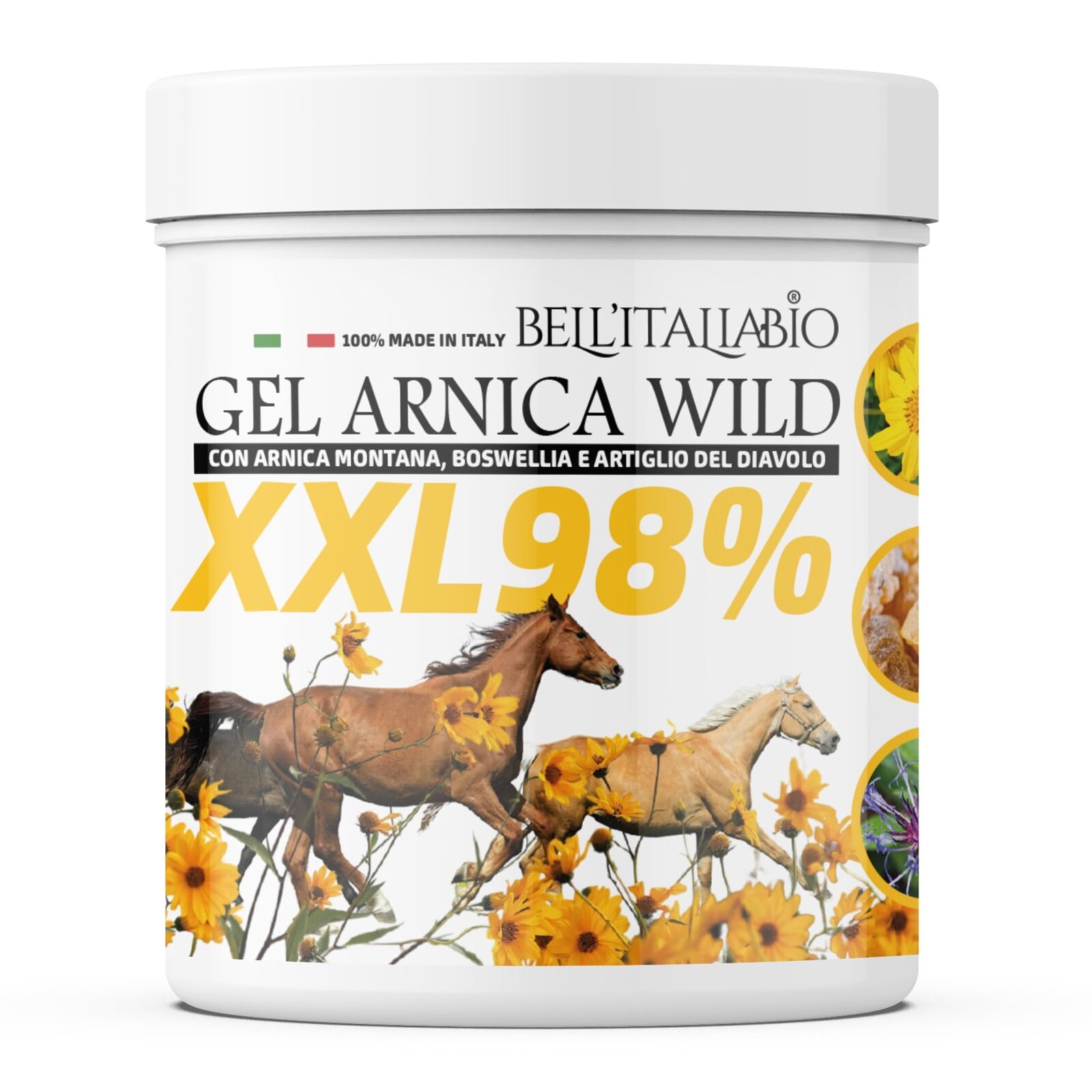 GEL ARNICA WILD XXL 98% - Arnica Per Cavalli Uso Umano - Sollievo (n0i)