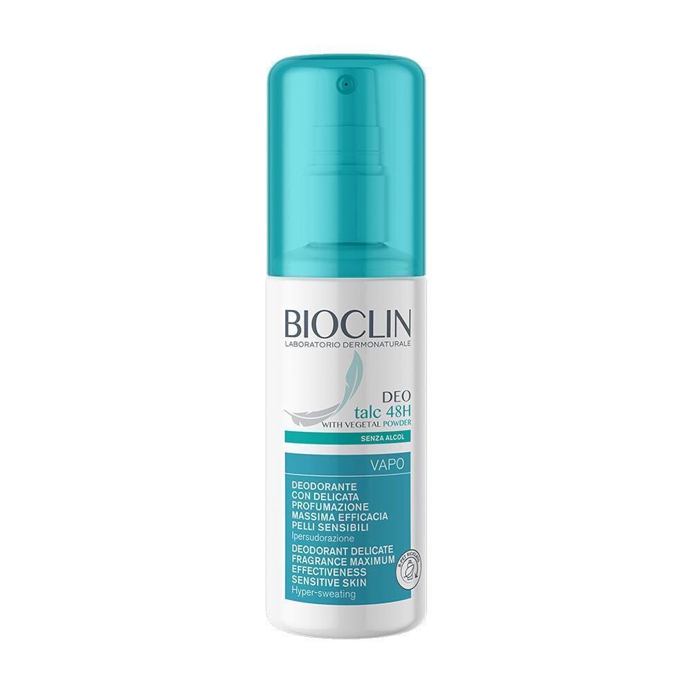 BioClin Deo Talc 48H - Vapo Deodorante Ipersudorazione Delicato Profumo, 100ml