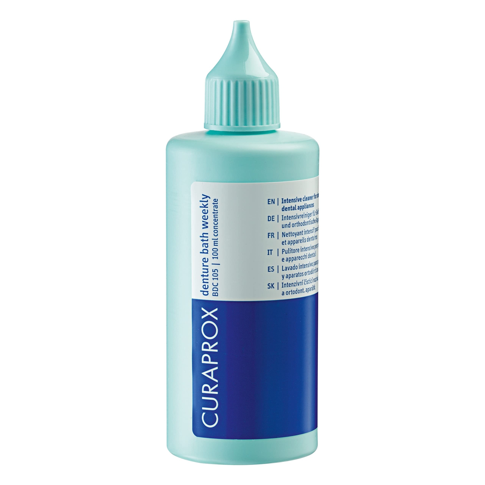 Curaprox Zahnspangen- und Zahnprothesenreiniger BDC 105 Weekly, 100 ml (d1R)