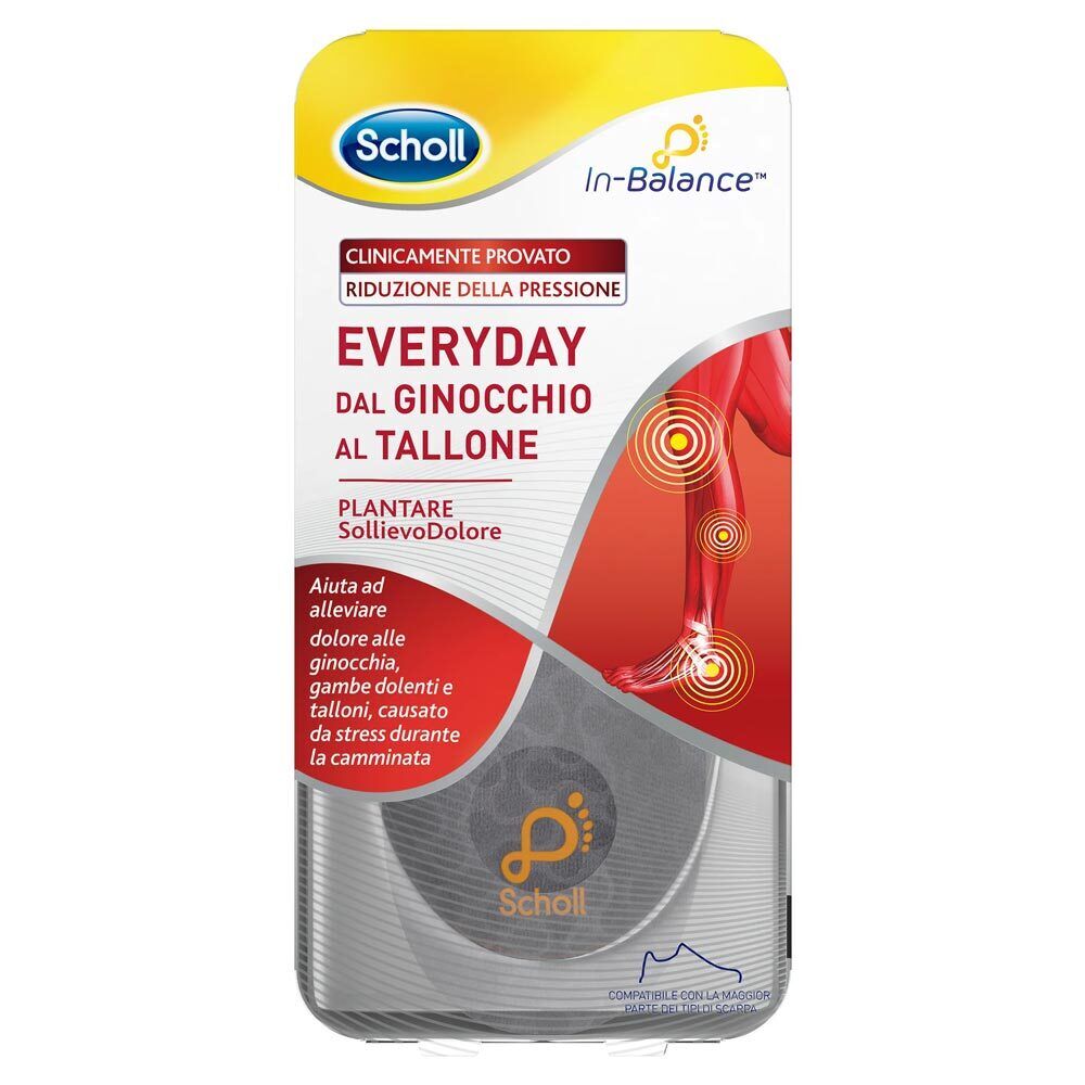 Scholl In Balance - Everyday Plantare Sollievo Dolore ginocchio tallone taglia L