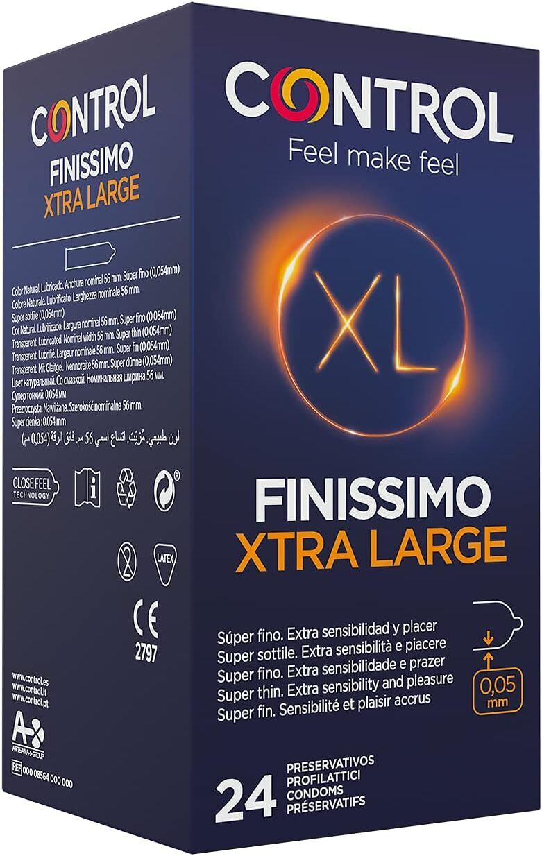 Control Finissimo Xl Preservativi Super Sottili 0.05 mm Extra Large - 24...