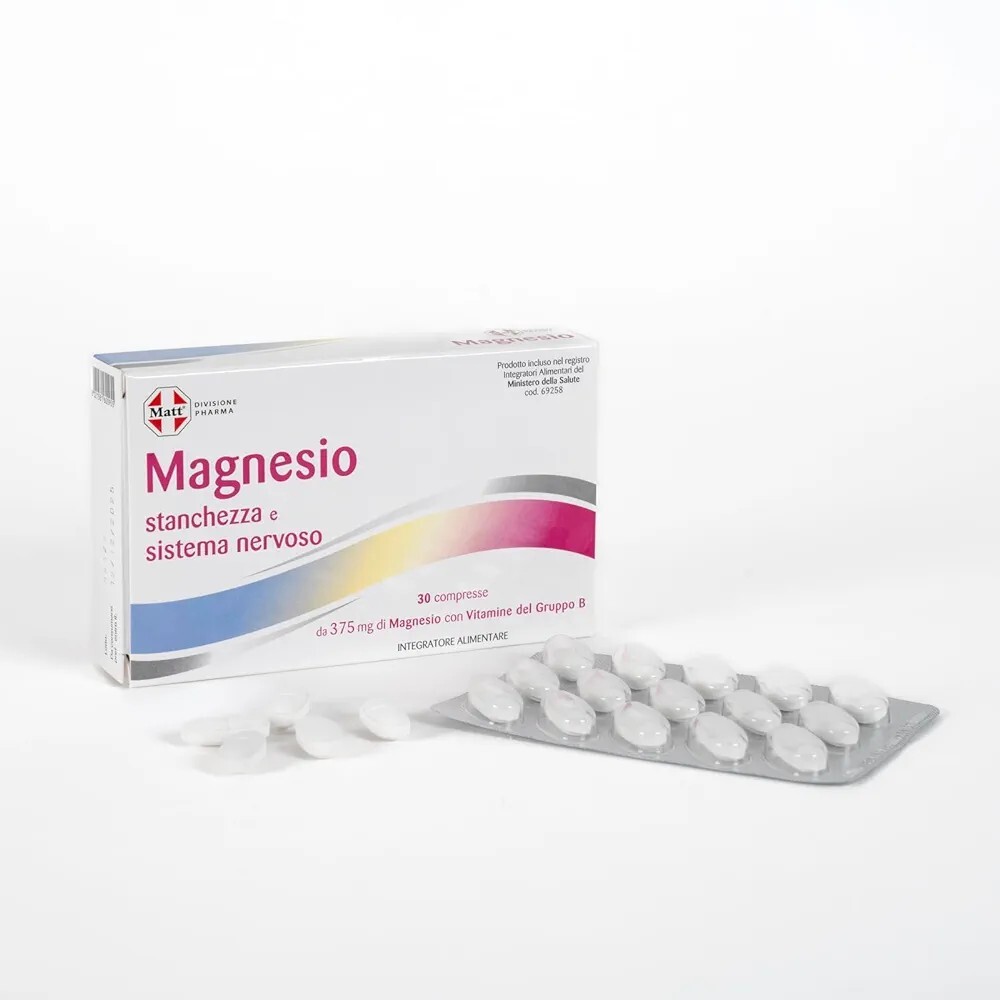 ✅Matt Magnesio 30 Compresse 375 mg Stanchezza Sistema Nervoso