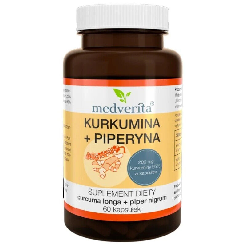 Medverita Curcumina + Piperina, 60 caps