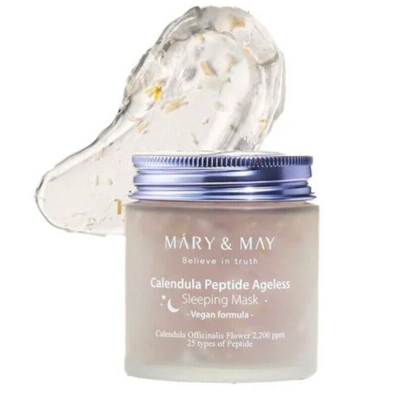 Mary&May Maschera notte ringiovanente con peptidi e calendula, 110 g