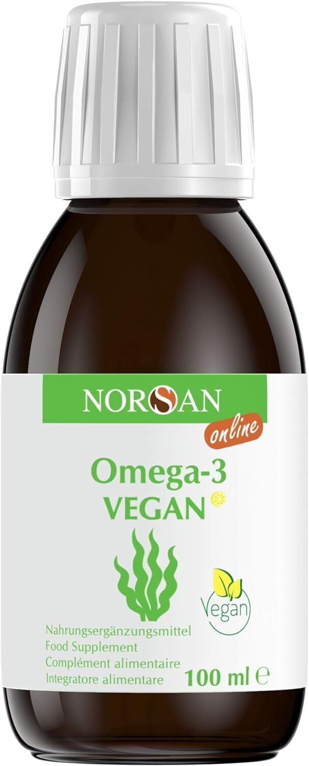 NORSAN omega 3 vegan olio ad alto dosaggio 100ml / 2000mg olio di alghe omega 3