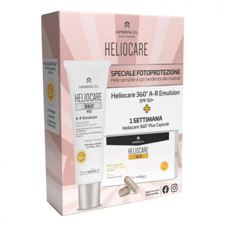 Heliocare 360 AR Emulsion SPF50 + Plus Integratore