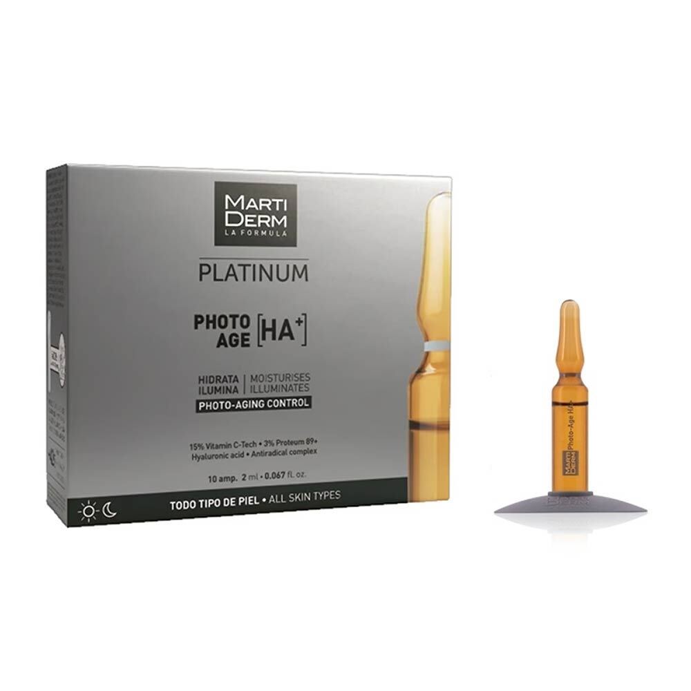 MartiDerm Platinum - Photo-Age HA+ Illuminante Anti-Invecchiamento, 10 Fiale