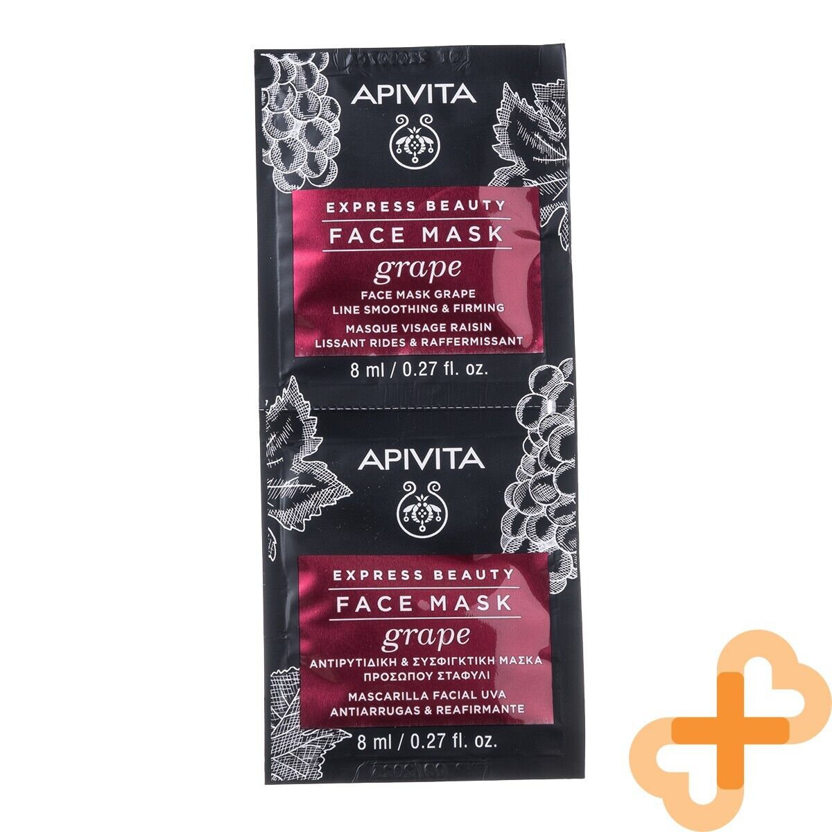 APIVITA Express Bellezza Pulizia Profonda con Uva Viso Maschera 8ml X 2Pcs.
