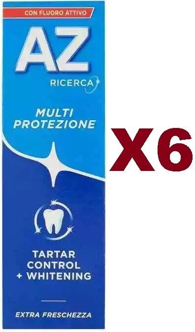 6 PZ AZ DENTIFRICIO PASTA TARTAR CONTROL + WHITENING MULTI PROTEZIONE 85ml