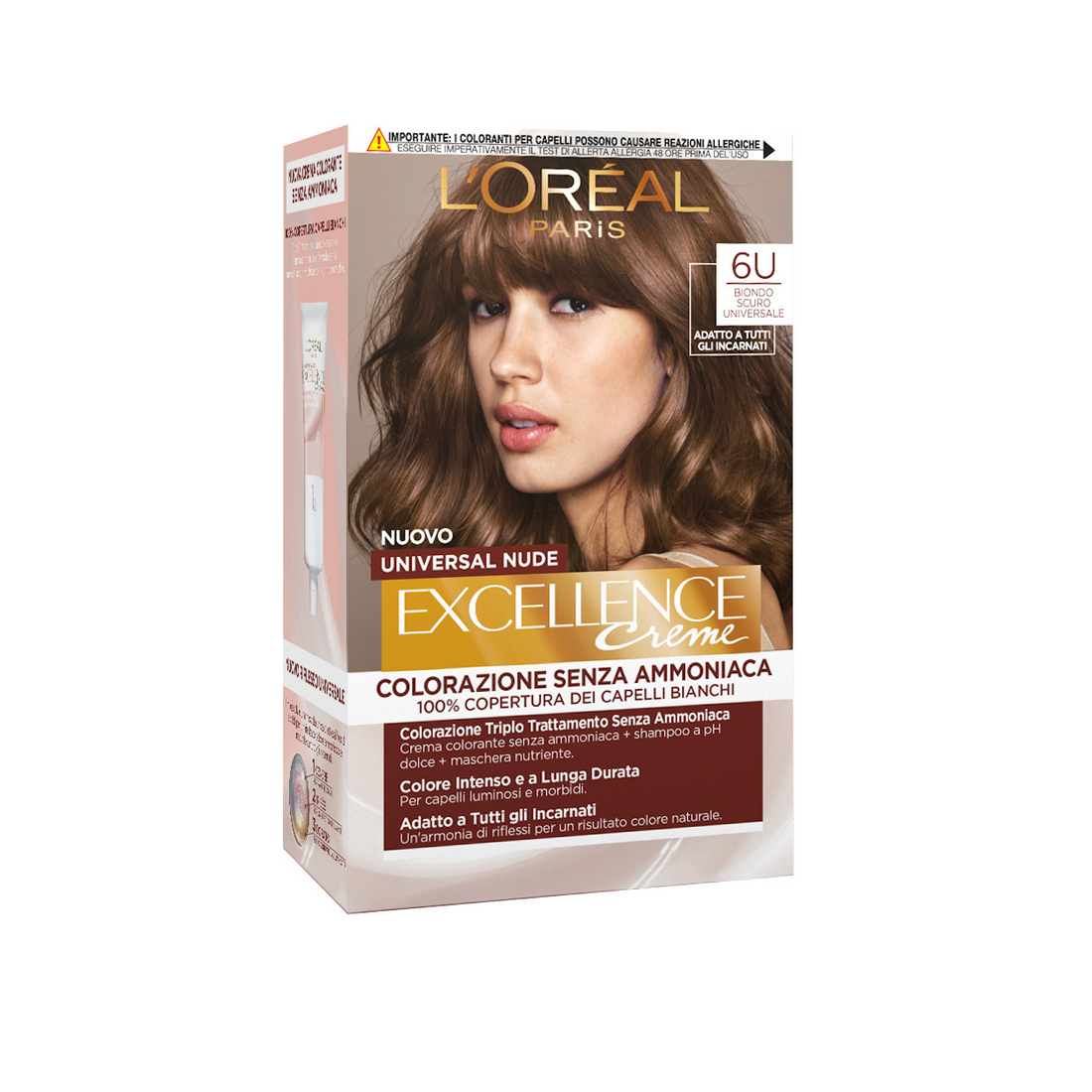 L'OREAL EXCELLENCE CREME COLORAZIONE SENZA AMMONIACA UNIVERSAL NUDE 6U BIONDO SC