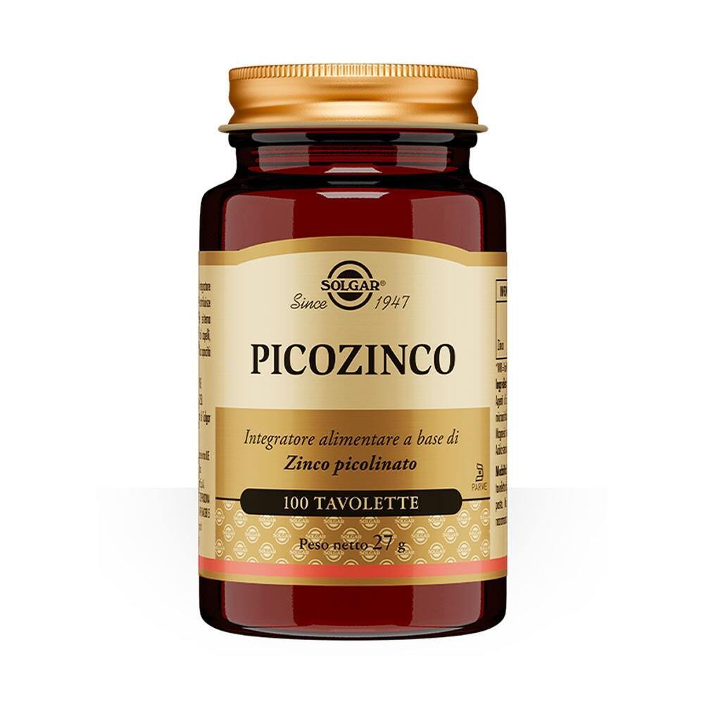 Solgar Picozinco Integratore Ossa Capelli e Unghie, 100 Tavolette