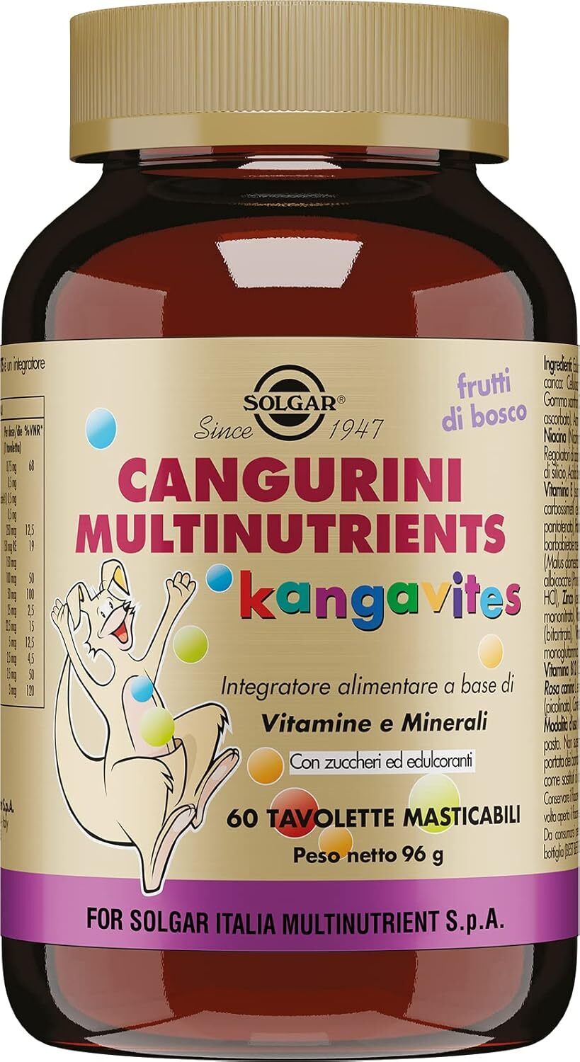Solgar Cangurini Multinutrients masticabile frutti di bosco 60 Tavolette