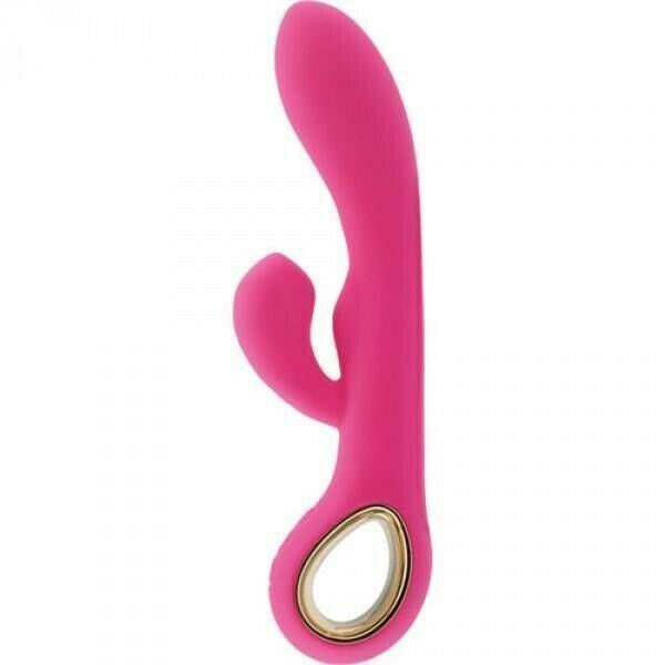 Vibratore rabbit ricaricabile fallo rosa in silicone vibrante vaginale clitoride