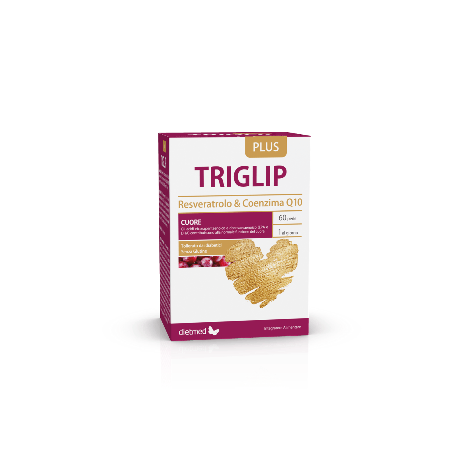 DietMed Triglip 60 perle integratore con Resveratrolo e Coenzima Q10