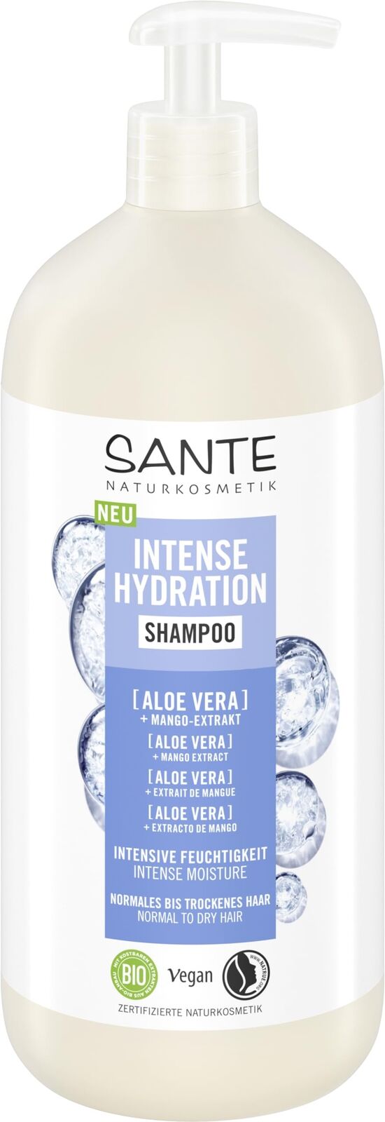SANTE Naturkosmetik Shampoo idratante intenso aloe vera + estratto di mango s...