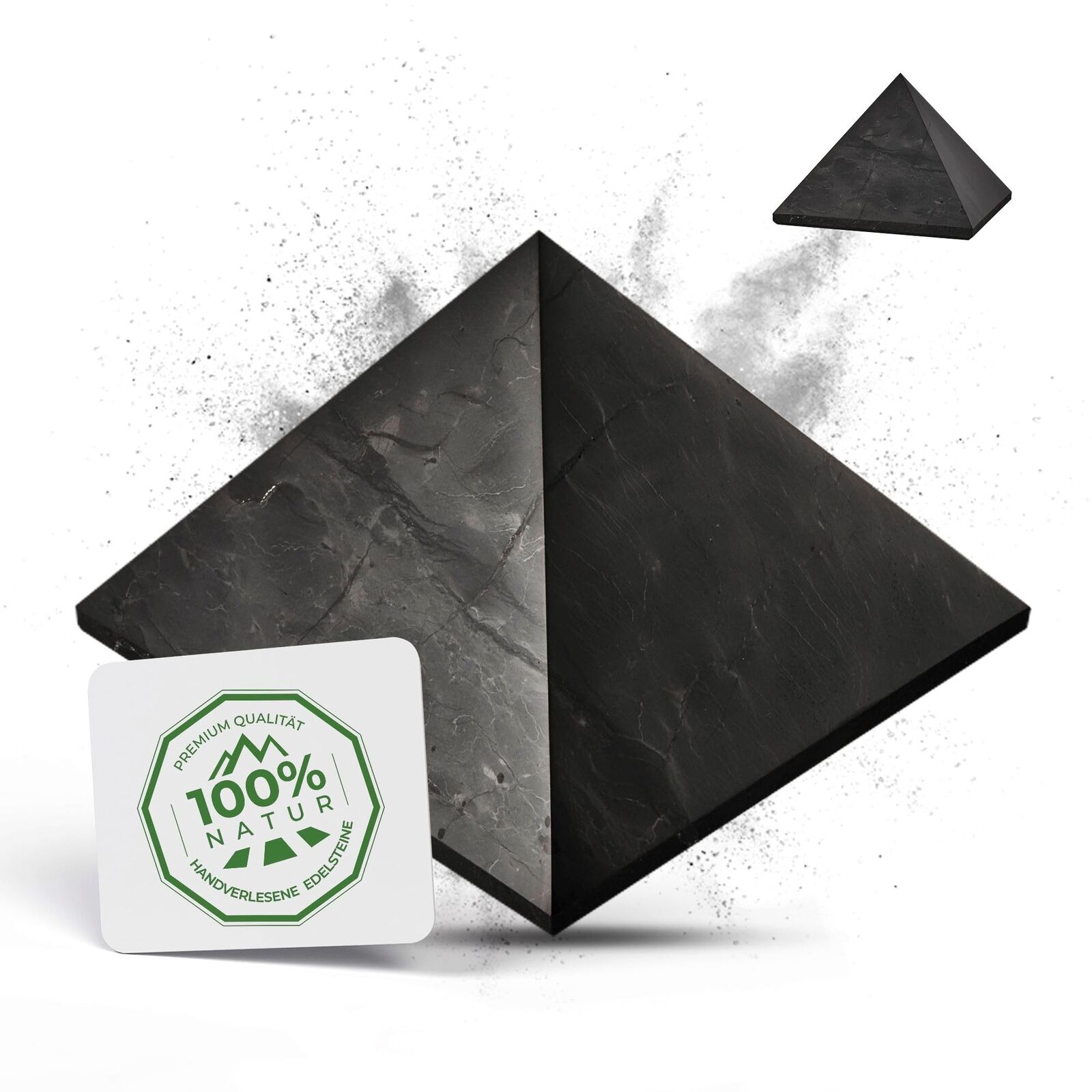 PURAJA Piramide di Schungite | Originale dalla Carelia | Lucidata | (y2x)
